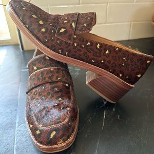 Madewell Loafers in Mini Leopard Calf Hair
